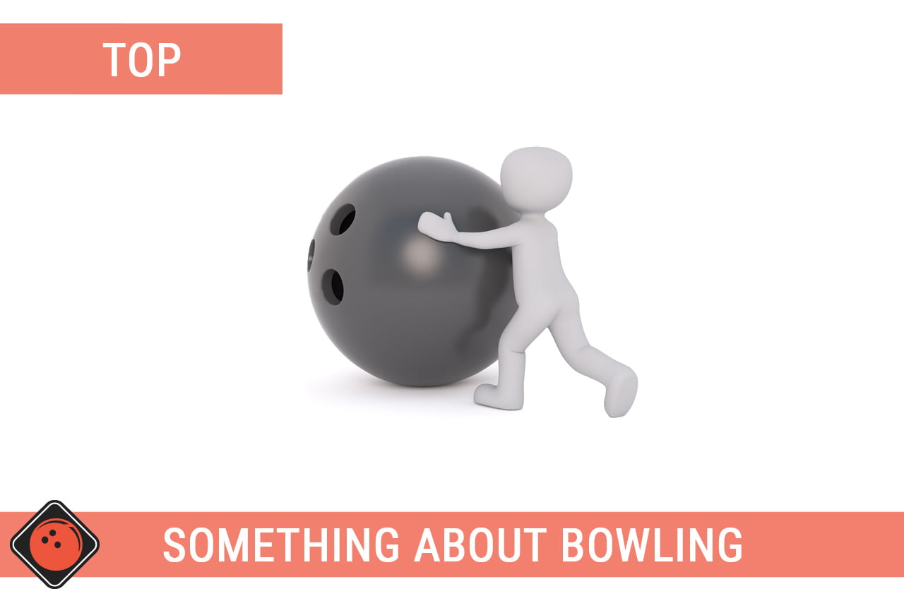 Bowling - Illustration a 3D human rolls a big Bowling Ball